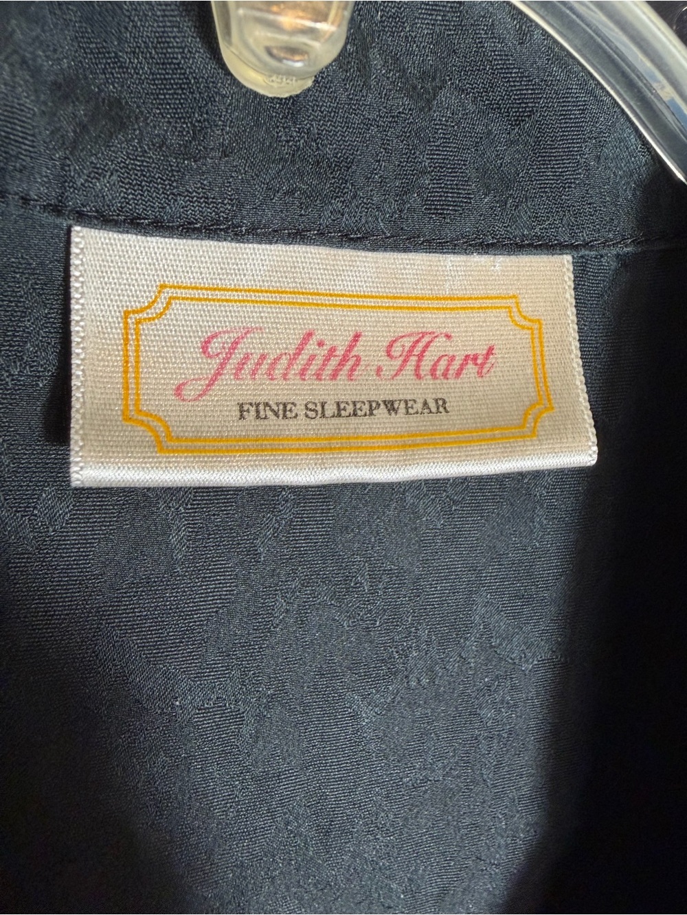 Judith Hart 100% Silk Women’s Button-Front Pajama Top - Black Size Large - Picture 3 of 8